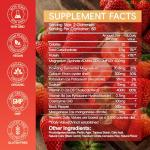 Magnesium Glycinate Gummies 600mg, Chewable Sugar Free Potassium Magnesium Gummies with Magnesium Glycinate, Vitamin D, B6 and CoQ10 for Sleep, Relaxation, Brain and Muscle, 60 Days Supply