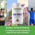 Paradise Herbs Milk Thistle, Active Whole Spectrum Extract, Super Potent, Ultra Pure, Vegan, Non GMO, Gluten Free, 120 Vegetarian Capsules