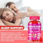 Magnesium Glycinate Gummies 600mg, Chewable Sugar Free Potassium Magnesium Gummies with Magnesium Glycinate, Vitamin D, B6 and CoQ10 for Sleep, Relaxation, Brain and Muscle, 60 Days Supply