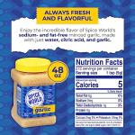 Spice World Minced Garlic – Bulk 48 oz Garlic Container – Ready-to-Use Seasonings for Cooking, Reduce Prep Work and Easily Add Flavor