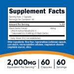 Nutricost Black Garlic 2,000mg Equivalent from 80mg of 25:1 Extract Per Servings, 60 Capsules for 60 Servings Per Bottle - Aged Black Garlic Extract, Vegan, Gluten Free and GMO Free