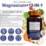Magnesium Complex 700mg – 12-in-1 Magnesium Supplement with Glycinate, Citrate, Malate, Oxide, Taurate & More – High Absorption for Muscle, Heart, Sleep, Bone, Nerve Support –120 Capsules