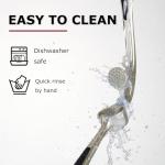 Kitessensu High Effective Garlic Press With Studs, Heavy Duty Garlic Mincer, Easy to Squeeze and Clean, Rust Proof & Dishwasher Safe, Ginger Crusher- Imperial Silver