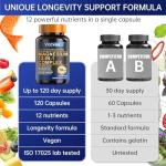 Magnesium Complex 700mg – 12-in-1 Magnesium Supplement with Glycinate, Citrate, Malate, Oxide, Taurate & More – High Absorption for Muscle, Heart, Sleep, Bone, Nerve Support –120 Capsules