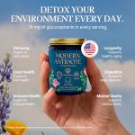 Modern Antidote Microplastic Detox - Sulforaphane, Milk Thistle & NAC Daily Drink Mix for Detoxing, Skin Aging Support, Brain Fog, Liver Support, Energy & Focus - 1 Tbsp/Serving - 28 Servings