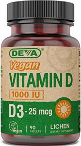 Deva Vegan Vitamin D3 1000 IU - 90 Tablets