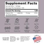 Zahler Vitamin D3 3000 IU Softgels - 120 Count