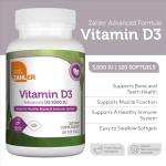 Zahler Vitamin D3 3000 IU Softgels - 120 Count