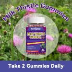 Milk Thistle Gummies for Liver Detox, 60 Count