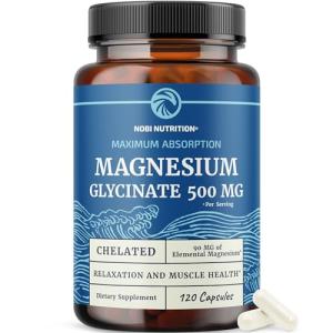 Magnesium Glycinate 500mg for Muscle Relaxation, 120ct