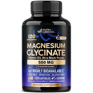 Magnesium Glycinate 500 mg - High Absorption Support