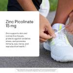 THORNE - Zinc Picolinate 15mg - Highly Absorbable Zinc Supplement - Supports Wellness, Immune System, Eye, Skin, and Reproductive Health* - Gluten-Free, Soy-Free, Dairy-Free - 60 Capsules