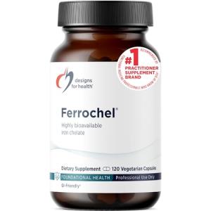 Ferrochel Chelated Iron Supplement - 120 Vegan Capsules