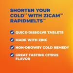 Zicam Cold Remedy Zinc Rapidmelts, Citrus, 25 Count