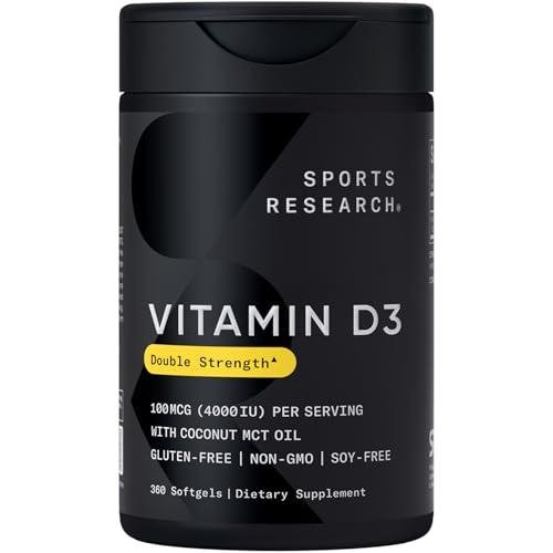 Sports Research Vitamin D3 4000 IU Softgels