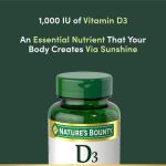 Nature’s Bounty D3 25mcg 350 Softgels