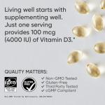 Sports Research Vitamin D3 4000 IU Softgels