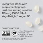 Sports Research Vegan Vitamin D3 125 mcg 60 Softgels