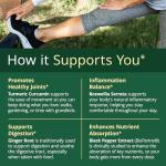 Turmeric Curcumin Supplement with Boswellia Serrata, Ginger Root, Organic Turmeric Powder & Black Pepper - 95% Curcuminoids Turmeric Supplement with Boswellia Extract - 60 Gluten Free Tumeric Capsules