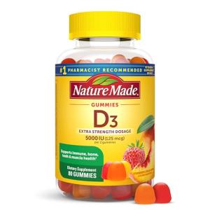 Nature Made Extra Strength Vitamin D3 Gummies, 80 Count