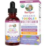 MaryRuth's Toddler Multivitamin | Vitamin A C D E B6 B12 Zinc | Healthy Growth Support | Immunity | Bone Health | Cognitive Function | Organic | Sugar Free | Vegan | Non-GMO | 2 Fl Oz | 30 Day Supply