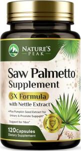 Saw Palmetto Prostate Health Supplements for Men 1000mg - 3X Strength with Pumpkin Seed, DHT Blocker Urinary Health and Prostate Support for Mens Health, Vegan, Non-GMO, Bottled in USA - 120 Capsules