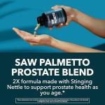 Saw Palmetto with Stinging Nettle Capsules - 2X Prostate Support Supplement for Men’s Health - 120 Count - DHT Blocker for Urinary Tract Function and Hair - Vegan, Non-GMO - 2 Month Supply