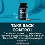 Saw Palmetto with Stinging Nettle Capsules - 2X Prostate Support Supplement for Men’s Health - 120 Count - DHT Blocker for Urinary Tract Function and Hair - Vegan, Non-GMO - 2 Month Supply