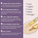 OASIS FORCE Organic Milk Thistle Extract Liquid for Liver Cleanse Detox & Repair, Silymarin Milk Thistle Drops Supplement with Dandelion & Artichoke for Liver Support, Vegan, Alcohol-Free, 2 FL OZ