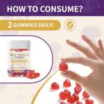 Milk Thistle Gummies with 2000MG Extract, Liver Health Support Gummies, Silymarin Milk Thistle Supplement with Artichoke, Dandelion, Turmeric Curcumin, No Sugar, for Adults, Vegan, 90 Count