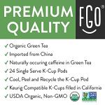 FGO Organic Green Tea K-Cup Pods for Keurig, 24 Count (Pack of 1), Premium Green Tea is USDA Organic, Non-GMO, & Recyclable with Naturally Occurring Caffeine