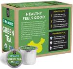 FGO Organic Green Tea K-Cup Pods for Keurig, 24 Count (Pack of 1), Premium Green Tea is USDA Organic, Non-GMO, & Recyclable with Naturally Occurring Caffeine