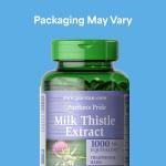 Puritan's Pride Milk Thistle Silymarin 4:1 Concentration Extract 200mg (1000 Mg Equivalent) Dietary Supplement for Liver Support, 6 Month Supply, 180 Count 2-Pack