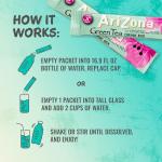 AriZona Green Tea with Ginseng and Honey - On-the-Go Powdered Drink Mix, 0.07oz 120 Count - 10ct Boxes (Pack of 12)