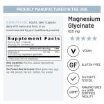 NatureWise Magnesium Glycinate 625 mg - High Absorption Chelated Magnesium Glycinate for Sleep, Relaxation, Muscle & Bones* - Gentle on Stomach, Vegan, Non-GMO - 30 Capsules[30-Day Supply]