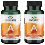 Swanson Vitamin A 10,000 IU (3,000 mcg RAE) Natural Nourishment for Bone, Skin Health, Vision Support & Immune System Function - High Absorption Vitamin A 250 Softgels (2 Pack)