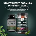 Liver Support Milk Thistle Supplement for Liver Cleanse Detox & Repair - Advanced Milk Thistle and Dandelion Root Supplement with Artichoke Extract - Dandelion Capsules for Detox - 60 Ct