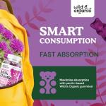 Wild & Organic Milk Thistle Gummies 1500mg - Herbal Supplement for Liver Cleanse Detox - Silymarin Milk Thistle Liver Detox Gummies - 60 Vegan, Non-GMO Chews