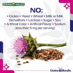 Choice Bundle Spring Valley Standardized Extract Milk Thistle Dietary Supplement Capsules 175 mg 180 Ct Plus Vitamin Guide and Pill Container (3 Items)!
