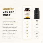 Zinc 30mg With Copper, Selenium & Vitamin D3 | 120 Capsules | Magnesium, Vitamin B6, Biotin | Absorbable Zink Supplements for Men & Women | Chelated Zinc for Immune Health, Skin, Hair, & Nails Support