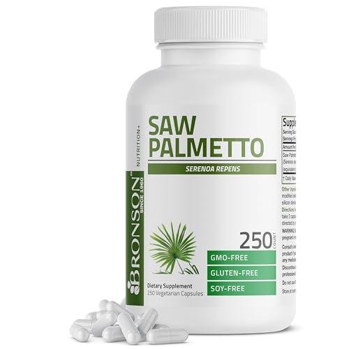Bronson Saw Palmetto Extra Strength Supports Healthy Prostate Function & Urinary Health Support - Non GMO, 250 Vegetarian Capsules
