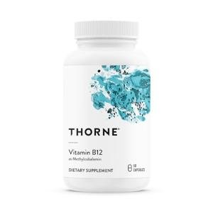 THORNE - Vitamin B12 - as Methylcobalamin - Supports Heart & Nerve Health, Blood Cell Function, Restful Sleep & Methylation* - Third-Party Certified - Gluten, Dairy & Soy-Free - 60 Capsules