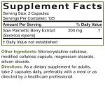 Bronson Saw Palmetto Extra Strength Supports Healthy Prostate Function & Urinary Health Support - Non GMO, 250 Vegetarian Capsules