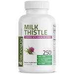 Bronson Milk Thistle Silymarin Marianum & Dandelion Extract Liver Health Support, Antioxidant Support, Detox, 250 Capsules