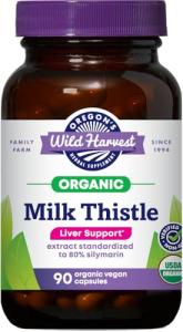 Organic Milk Thistle Herbal Supplement, 90 Capsules