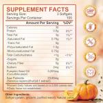 Pumpkin Seed Oil & Saw Palmetto Softgels, 3200mg