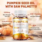 Pumpkin Seed Oil & Saw Palmetto Softgels, 3200mg