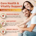 Pumpkin Seed Oil & Saw Palmetto Softgels, 3200mg