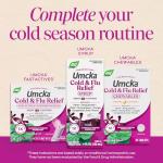 Nature’s Way Umcka Cold and Flu Relief Chewables, Non-Drowsy Multi-Symptom Relief, Homeopathic Cold Medicine and Remedy, Shortens & Reduces Severity of Colds, Orange-Flavored Tablets, 20 Count