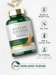 Carlyle Korean Ginseng Capsules | 2000mg Extract | 200 Count | Non-GMO and Gluten Free Formula | Standardized Panax Ginseng Supplement